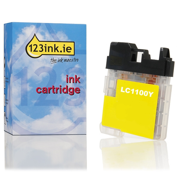 123ink version replaces Brother LC-1100Y yellow ink cartridge LC1100YC 028864 - 1