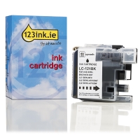 123ink version replaces Brother LC-121BK black ink cartridge LC-121BKC 029115