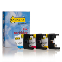 123ink version replaces Brother LC-1220RBWBP C/M/Y ink cartridge 3-pack LC-1220RBWBPC 132136
