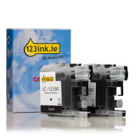 123ink version replaces Brother LC-123BKBP2 black ink cartridge 2-pack LC-123BKBP2C 132092