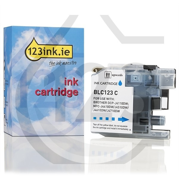 123ink version replaces Brother LC-123C cyan ink cartridge LC-123CC 350001 - 1