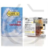 123ink version replaces Brother LC-123Y yellow ink cartridge LC-123YC 350003