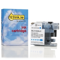 123ink version replaces Brother LC-125XLC high-capacity cyan ink cartridge