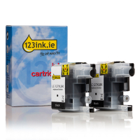 123ink version replaces Brother LC-127XLBKBP2 black ink cartridge 2-pack