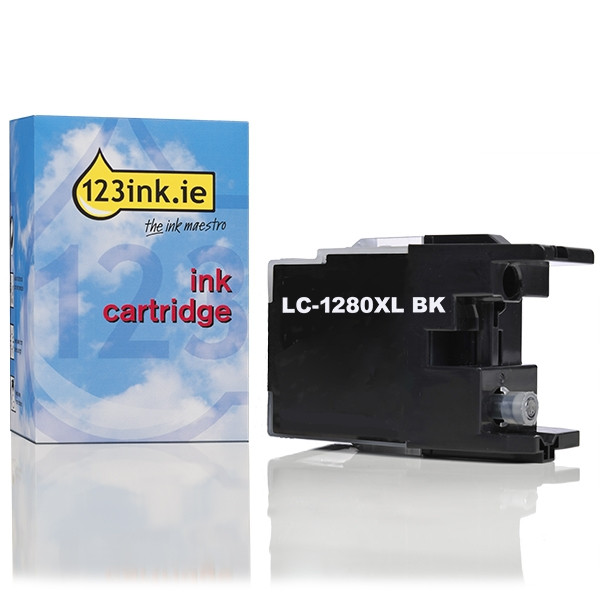 123ink version replaces Brother LC-1280XLBK high capacity black ink cartridge LC1280XLBKC 029057 - 1
