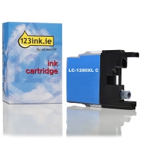 123ink version replaces Brother LC-1280XLC high capacity cyan ink cartridge LC1280XLCC 029061