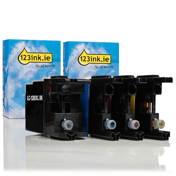 123ink version replaces Brother LC-1280XLVALBP BK/C/M/Y ink cartridge 4-pack  125952 - 1