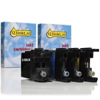 123ink version replaces Brother LC-1280XL BK/C/M/Y high capacity ink cartridge 4-pack LC-1280XLRBWBP 125951
