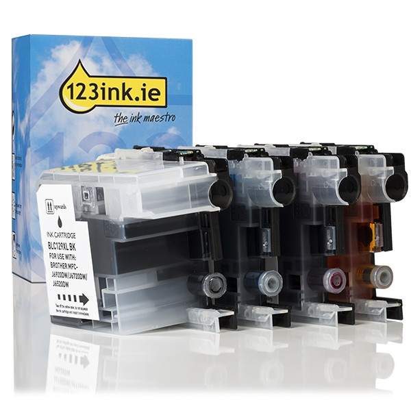 123ink version replaces Brother LC-129XL / LC-125XL BK/C/M/Y ink cartridge 4-pack LC-129XLVALBPC 127215 - 1