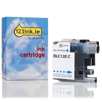 123ink version replaces Brother LC-12EC cyan ink cartridge LC12ECC 028937