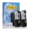 123ink version replaces Brother LC-227XLBK high capacity black ink cartridge 2-pack