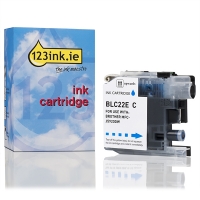 123ink version replaces Brother LC-22EC cyan ink cartridge LC22ECC 028945