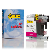 123ink version replaces Brother LC-22UM XL magenta ink cartridge LC-22UMC 350033