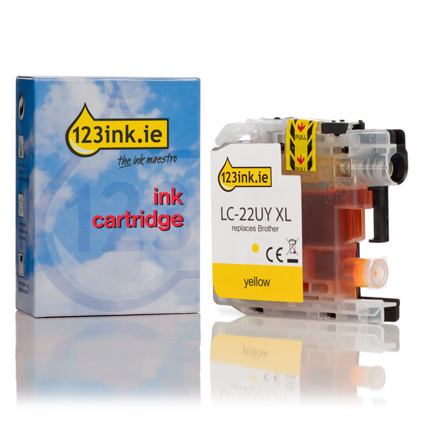 123ink version replaces Brother LC-22UY XL yellow ink cartridge LC-22UYC 350035 - 1