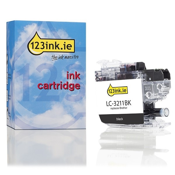 123ink version replaces Brother LC-3211BK black ink cartridge LC3211BKC 028479 - 1