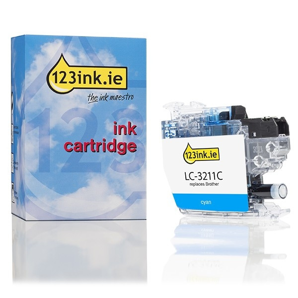 123ink version replaces Brother LC-3211C cyan ink cartridge LC3211CC 028481 - 1