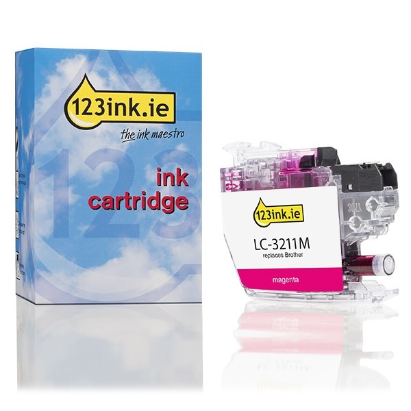 123ink version replaces Brother LC-3211M magenta ink cartridge LC3211MC 028483 - 1