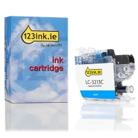 123ink version replaces Brother LC-3213C high capacity cyan ink cartridge LC3213CC 028489