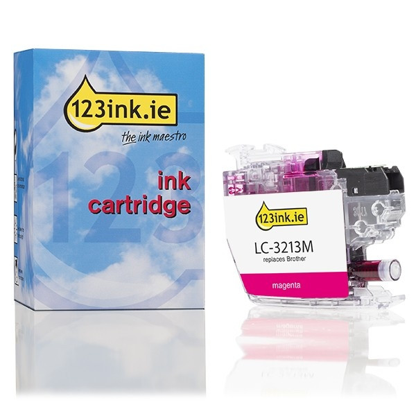 123ink version replaces Brother LC-3213M high capacity magenta ink cartridge LC3213MC 028491 - 1