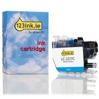 123ink version replaces Brother LC-3217C cyan ink cartridge LC3217CC 028903