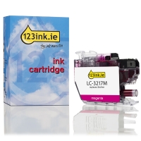 123ink version replaces Brother LC-3217M magenta ink cartridge LC3217MC 028905