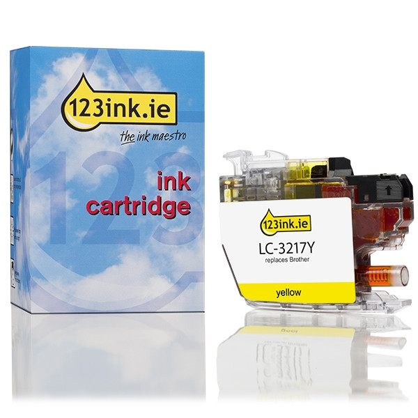 123ink version replaces Brother LC-3217Y yellow ink cartridge LC3217YC 028907 - 1