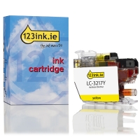 123ink version replaces Brother LC-3217Y yellow ink cartridge LC3217YC 028907