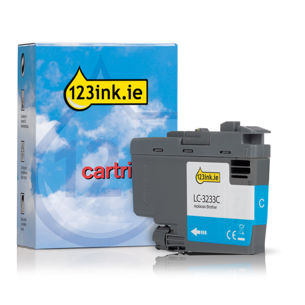 123ink version replaces Brother LC-3233C cyan ink cartridge LC3233CC 051205 - 1
