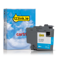 123ink version replaces Brother LC-3233C cyan ink cartridge LC3233CC 051205