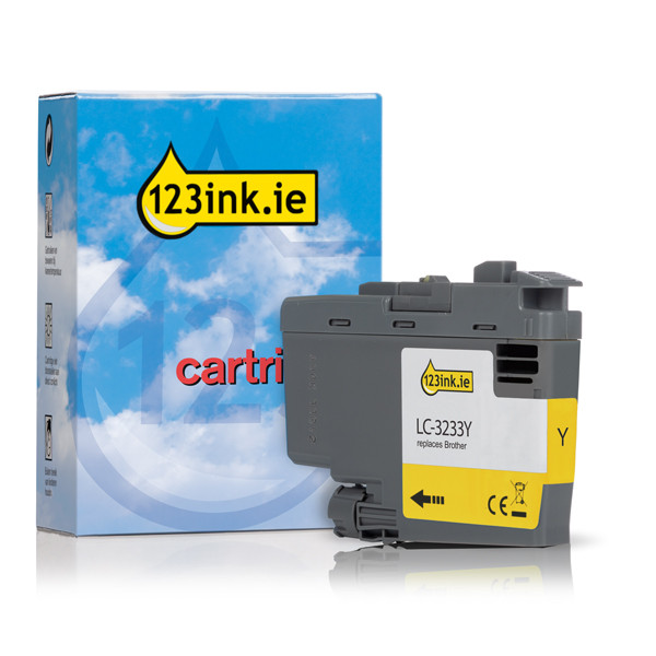 123ink version replaces Brother LC-3233Y yellow ink cartridge LC3233YC 051209 - 1