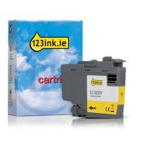 123ink version replaces Brother LC-3233Y yellow ink cartridge LC3233YC 051209