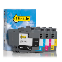 123ink version replaces Brother LC-3233 BK/C/M/Y ink cartridge 4-pack  127246