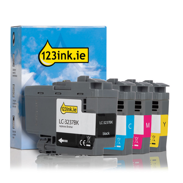 123ink version replaces Brother LC-3237 BK/C/M/Y ink cartridge 4-pack LC3237BKC LC3237CC LC3237MC LC3237YC 127248 - 1