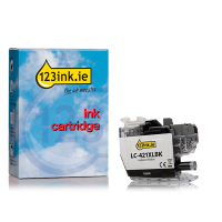 123ink version replaces Brother LC-421XLBK high-capacity black ink cartridge