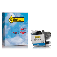 123ink version replaces Brother LC-421XLC high capacity cyan ink cartridge 160291
