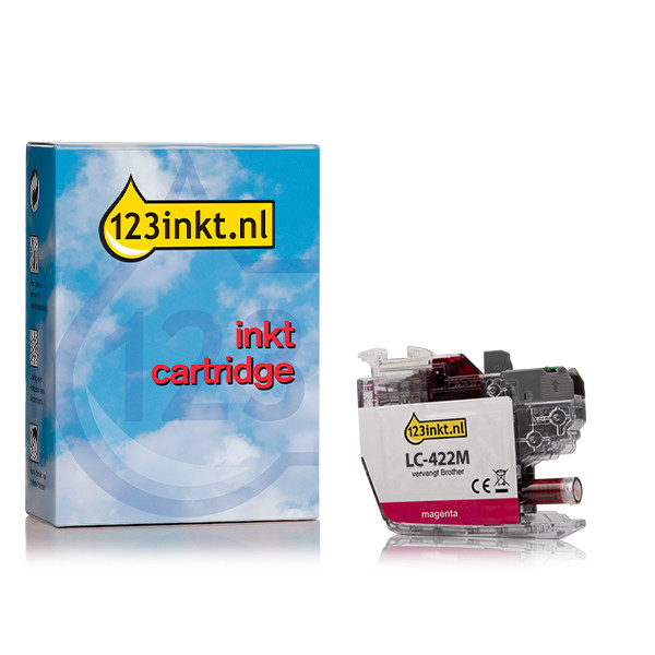 123ink version replaces Brother LC-422M magenta ink cartridge LC-422MC 051309 - 1
