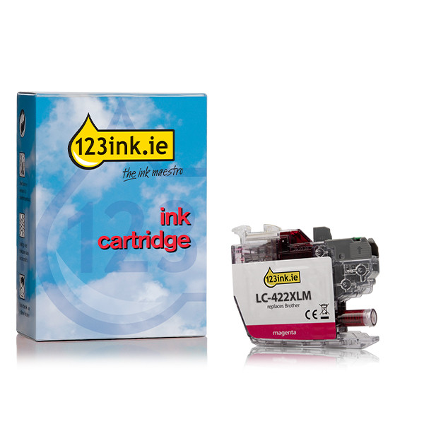 123ink version replaces Brother LC-422XLM high capacity magenta ink cartridge LC-422XLMC 051317 - 1