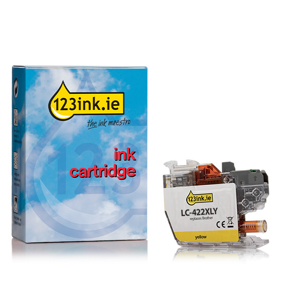 123ink version replaces Brother LC-422XLY high capacity yellow ink cartridge LC-422XLYC 051319 - 1