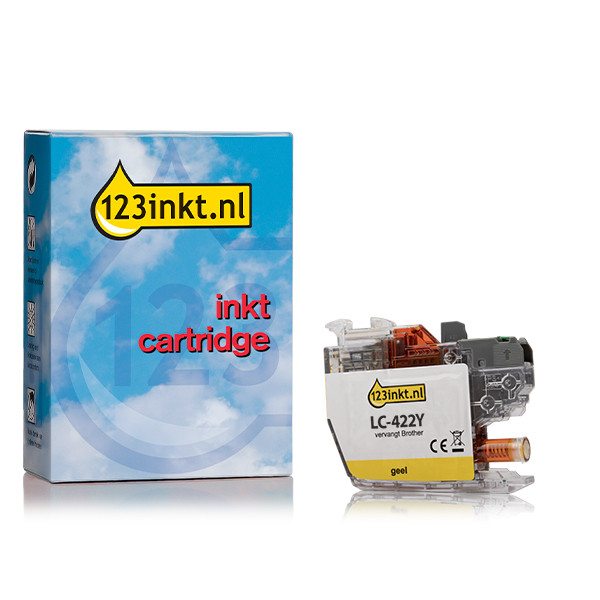 123ink version replaces Brother LC-422Y yellow ink cartridge LC-422YC 051311 - 1