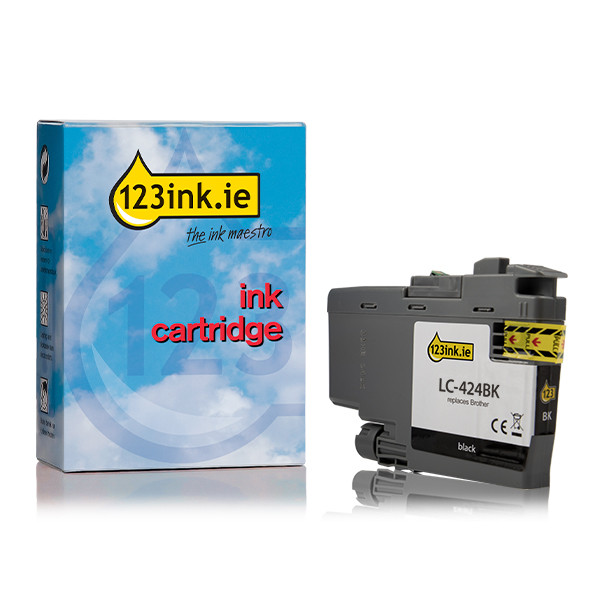 123ink version replaces Brother LC-424BK black ink cartridge LC424BKC 051267 - 1