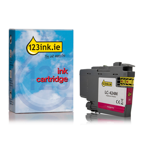 123ink version replaces Brother LC-424M magenta ink cartridge LC424MC 051271 - 1