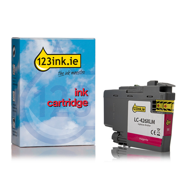 123ink version replaces Brother LC-426XLM high capacity magenta ink cartridge LC426XLMC 051279 - 1
