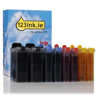 123ink version replaces Brother LC-50 BK/C/M/Y ink cartridge 8-pack  125650
