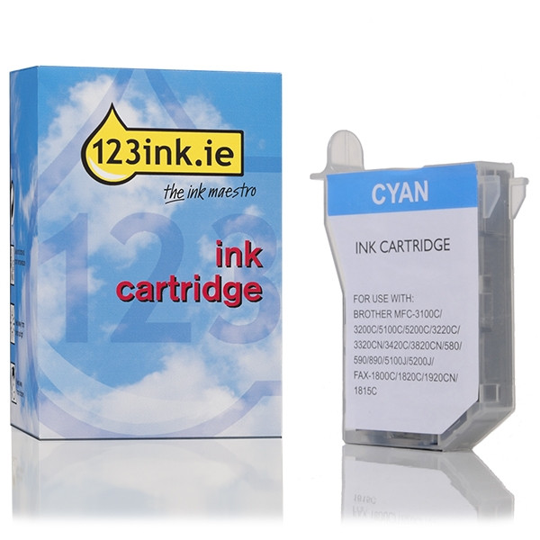 123ink version replaces Brother LC-600C cyan ink cartridge LC600CC 028961 - 1