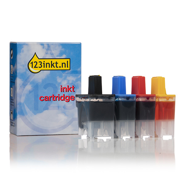 123ink version replaces Brother LC-900VALBP BK/C/M/Y ink cartridge 4-pack LC-900VALBPC 132129 - 1