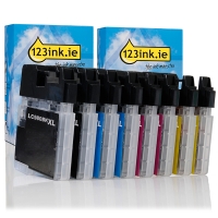 123ink version replaces Brother LC-980VALBP XL BK/C/M/Y ink cartridge 8-pack  125942