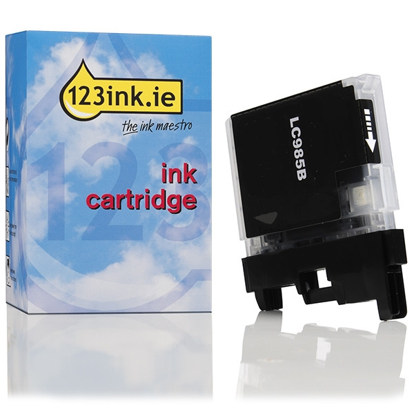 123ink version replaces Brother LC-985BK black ink cartridge LC985BKC 028325 - 1