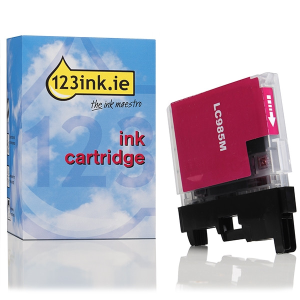 123ink version replaces Brother LC-985M magenta ink cartridge LC985MC 028333 - 1