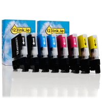 123ink version replaces Brother LC-985VALBP XL BK/C/M/Y ink cartridge 8-pack  125944