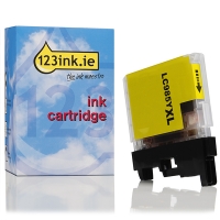 123ink version replaces Brother LC-985Y XL high capacity yellow ink cartridge LC985YC 028338